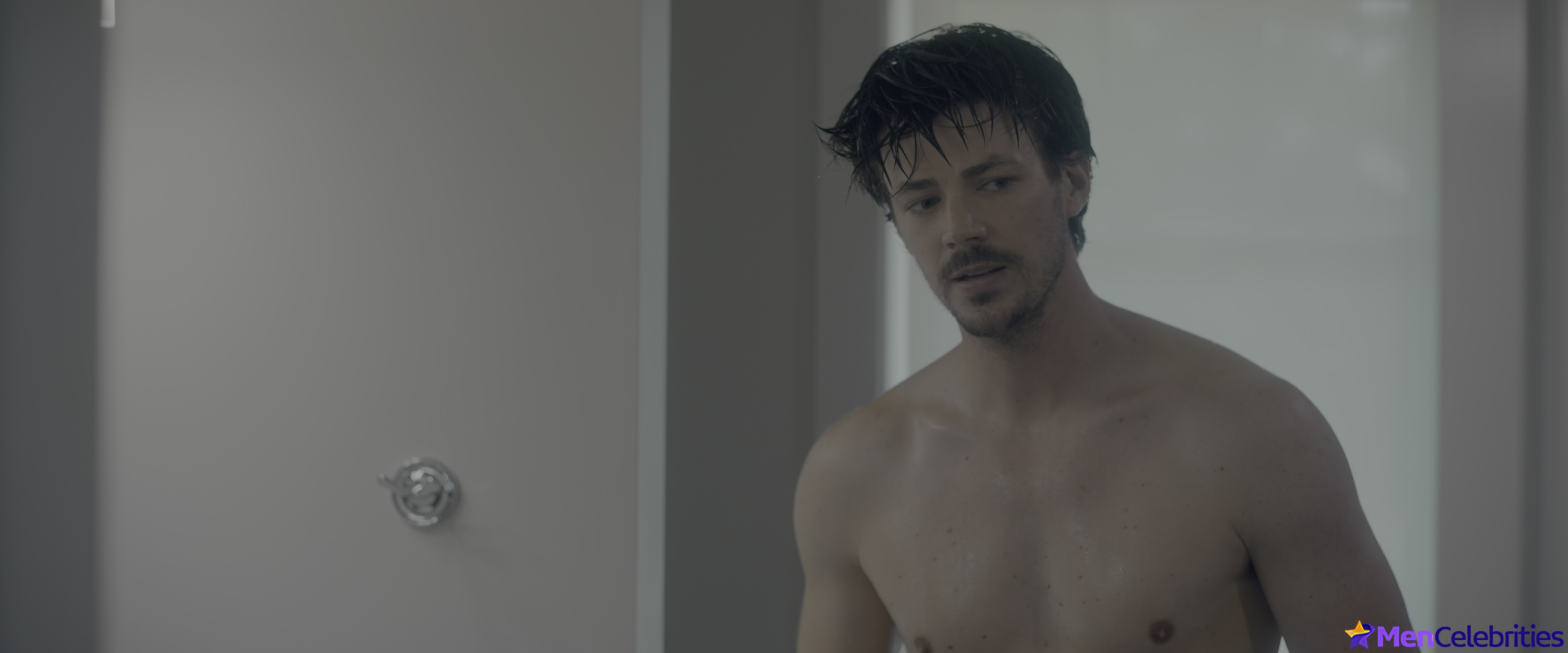 Grant Gustin nude uncensored in Puppy Love