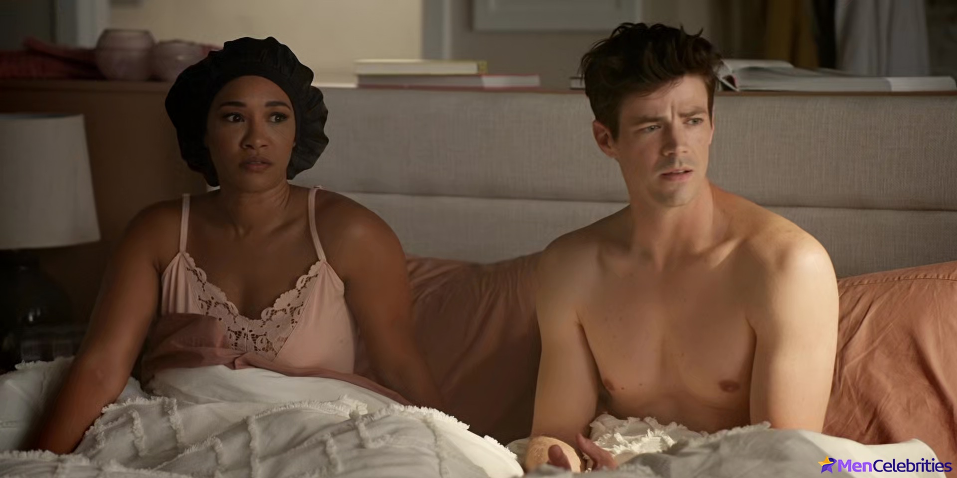 Grant Gustin shirtless and sexy in The Flash