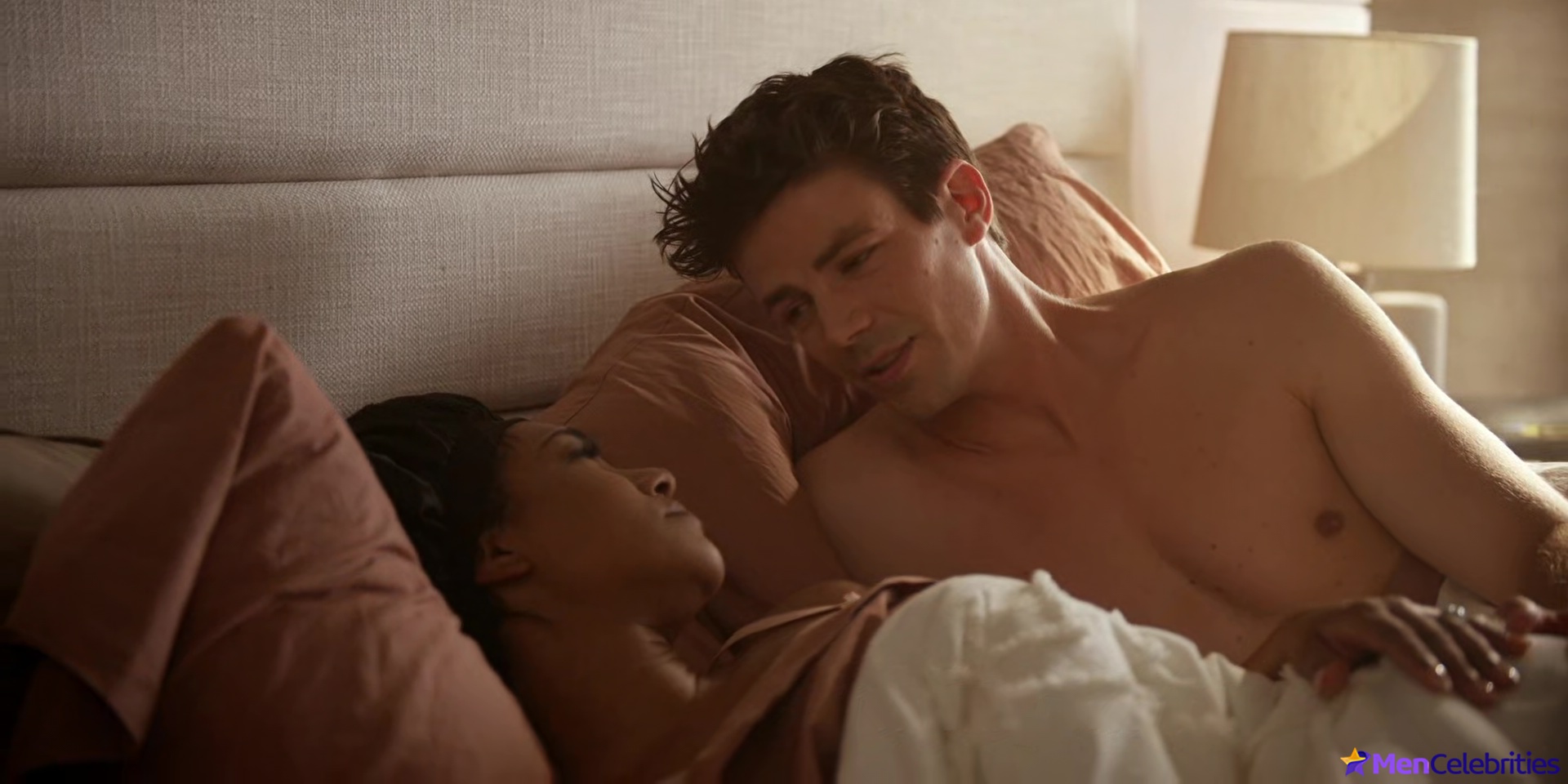 Grant Gustin shirtless and sexy in The Flash