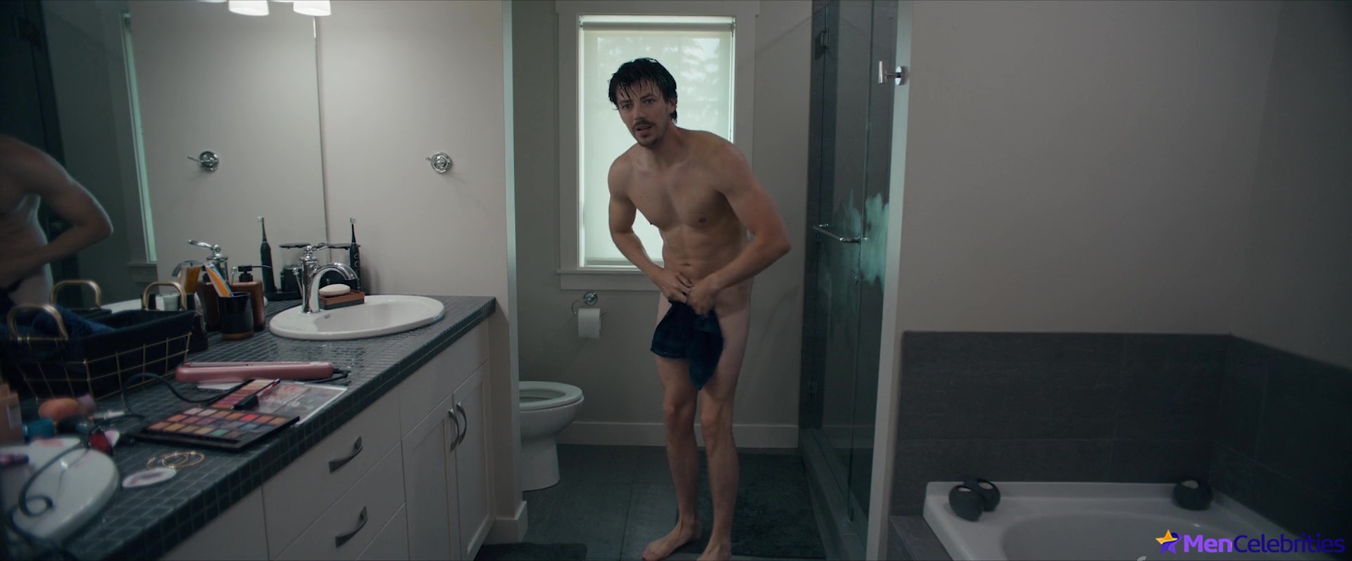 Grant Gustin nude uncensored in Puppy Love