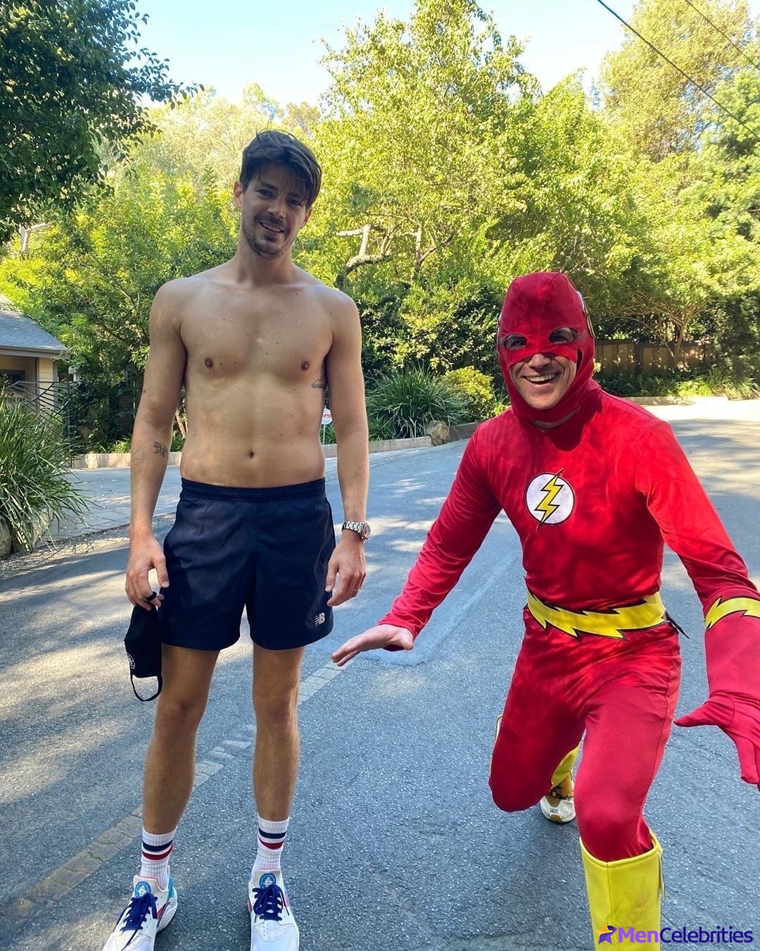 Grant Gustin nude and cock bulge pics