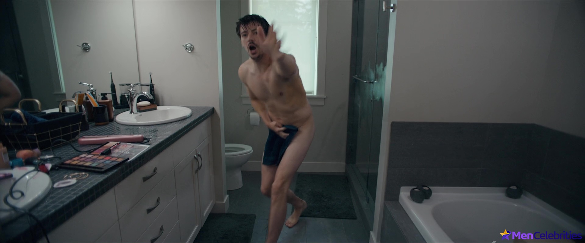Grant Gustin nude uncensored in Puppy Love