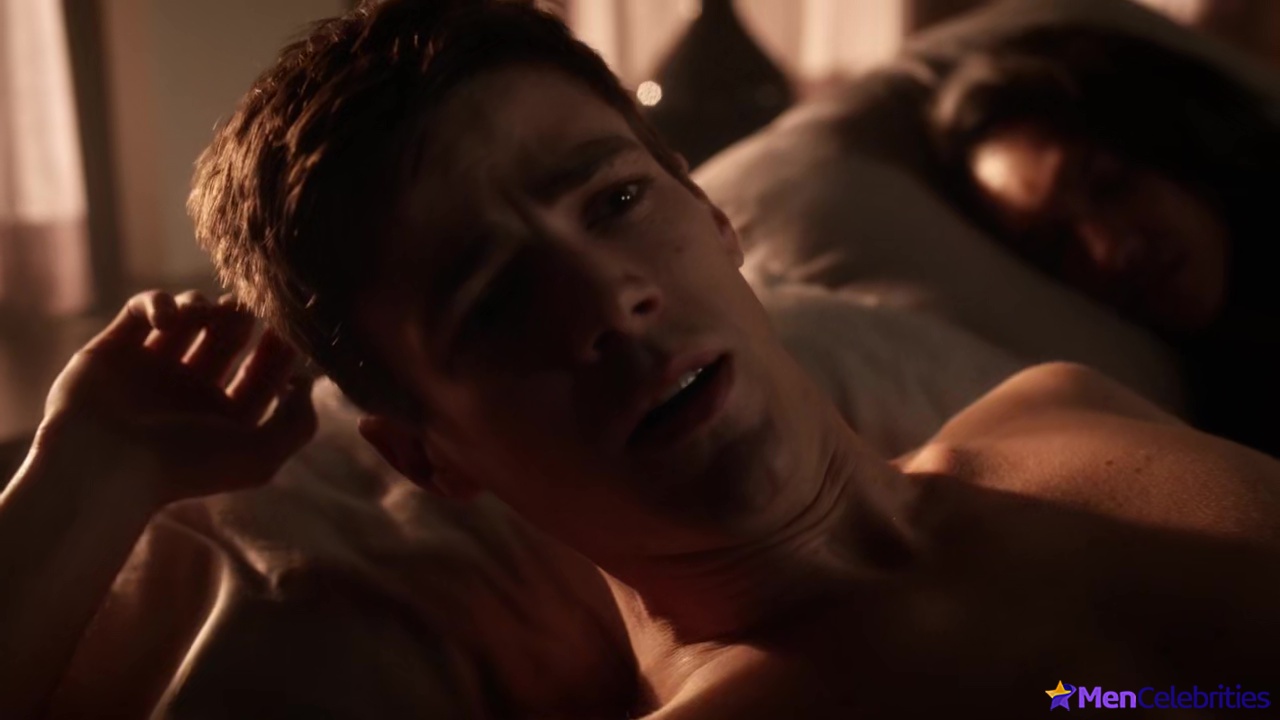 Grant Gustin shirtless and sexy in The Flash