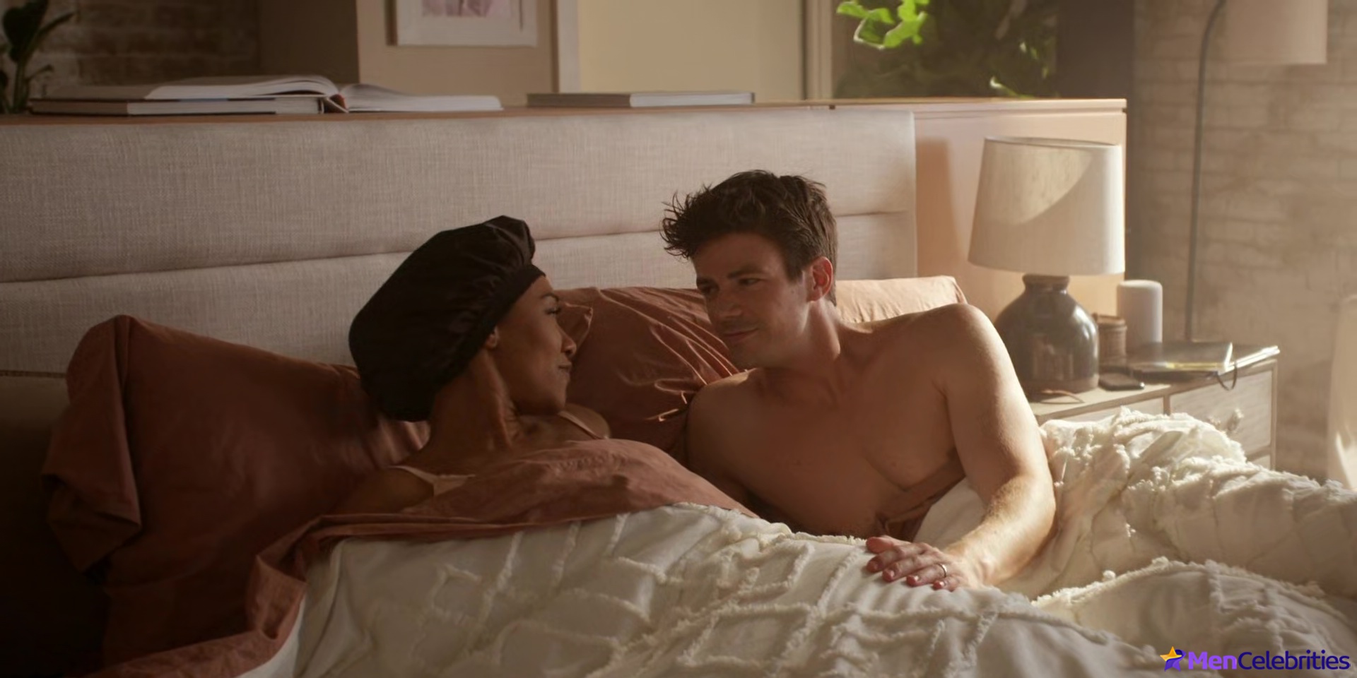 Grant Gustin shirtless and sexy in The Flash