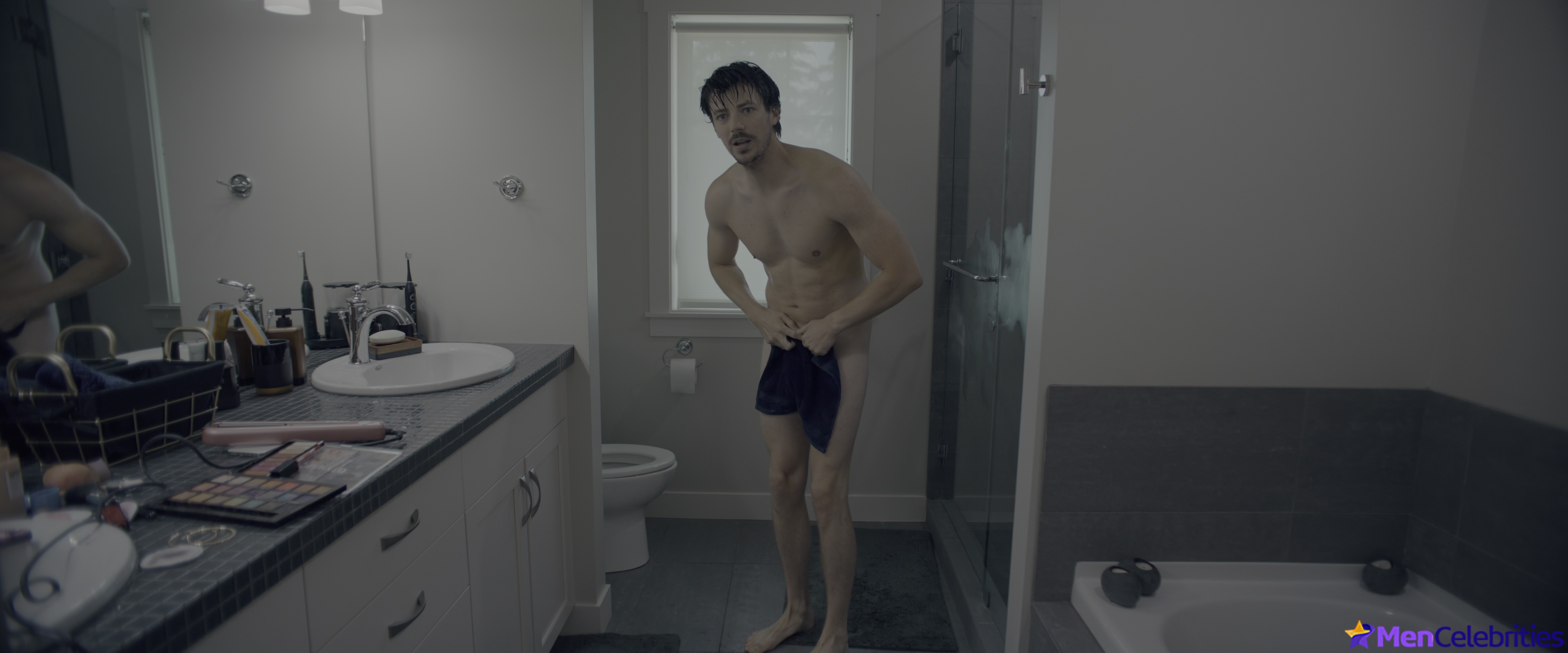 Grant Gustin nude uncensored in Puppy Love