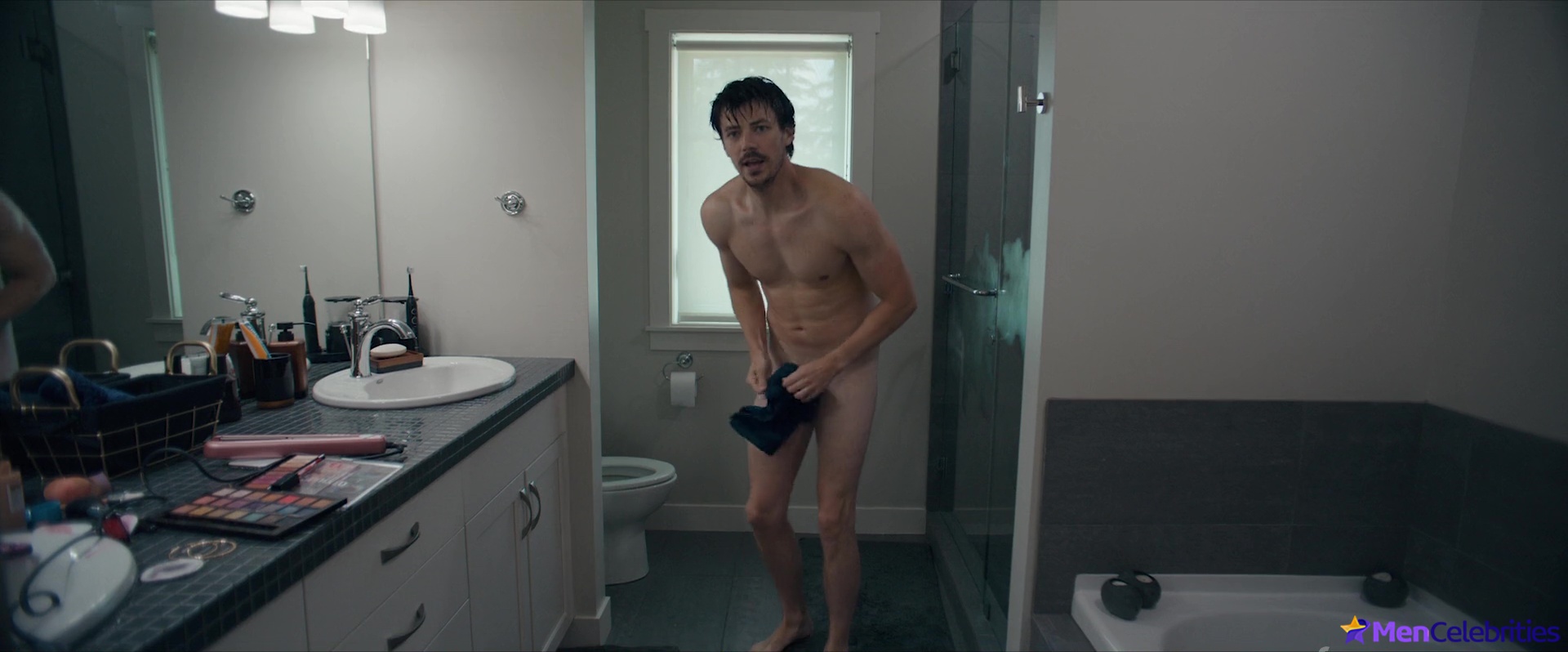 Grant Gustin nude uncensored in Puppy Love