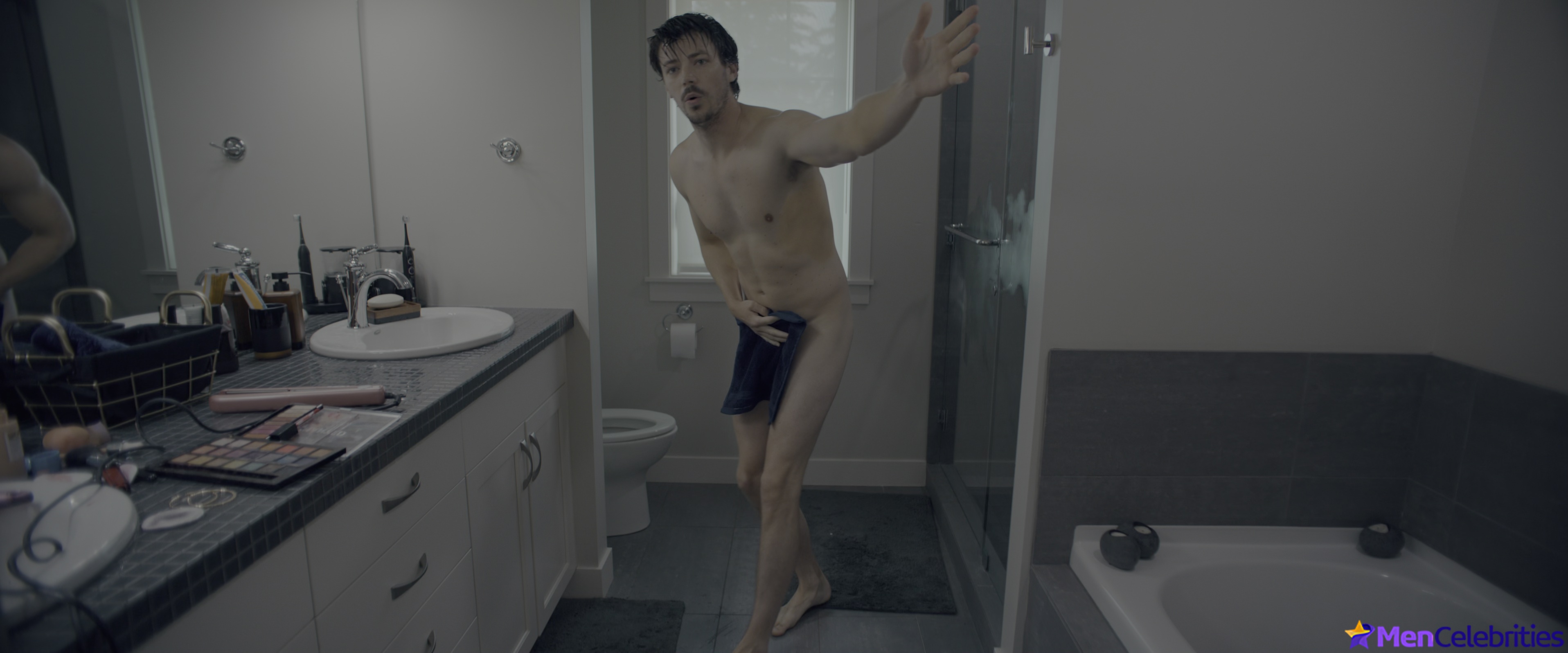 Grant Gustin nude uncensored in Puppy Love
