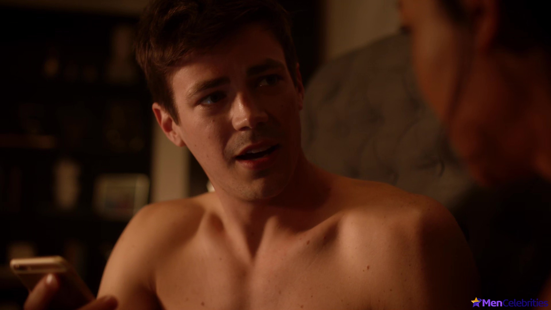Grant Gustin shirtless and sexy in The Flash