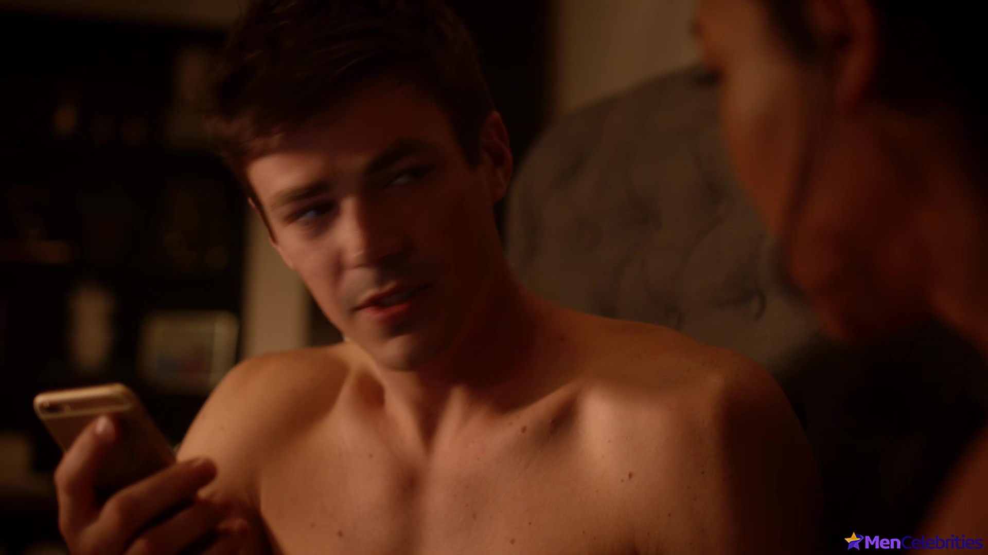 Grant Gustin shirtless and sexy in The Flash