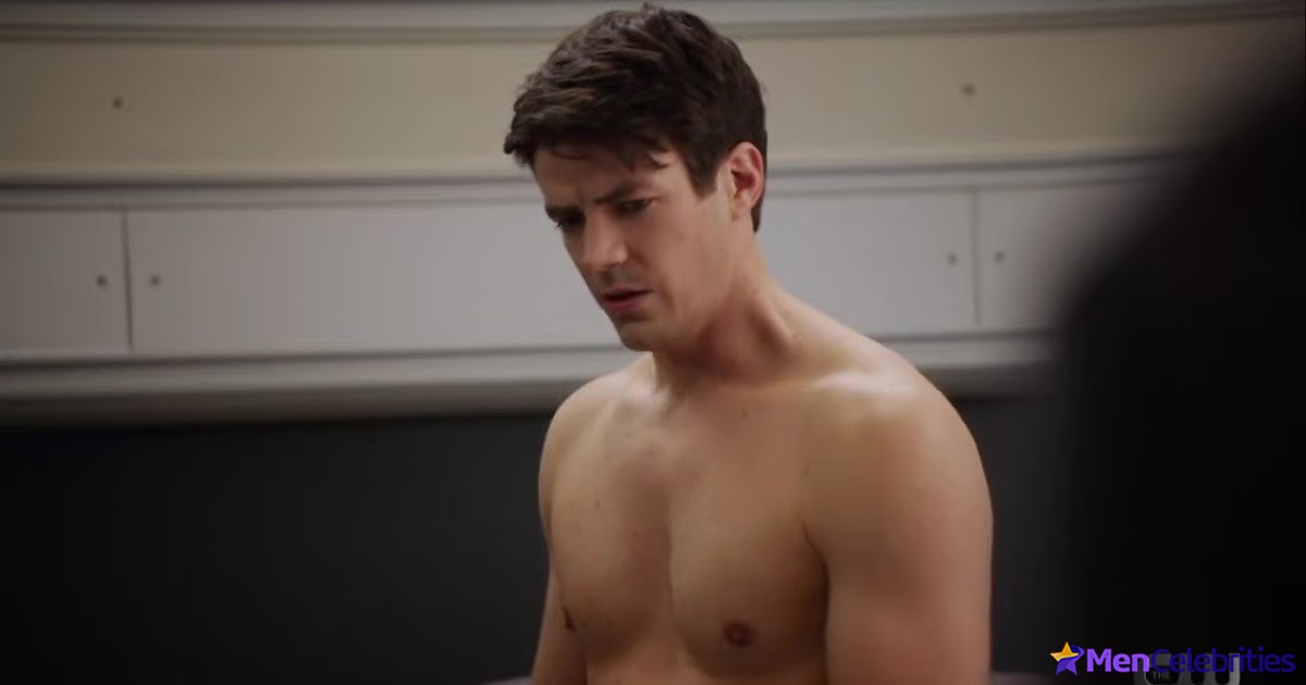 Grant Gustin shirtless and sexy in The Flash