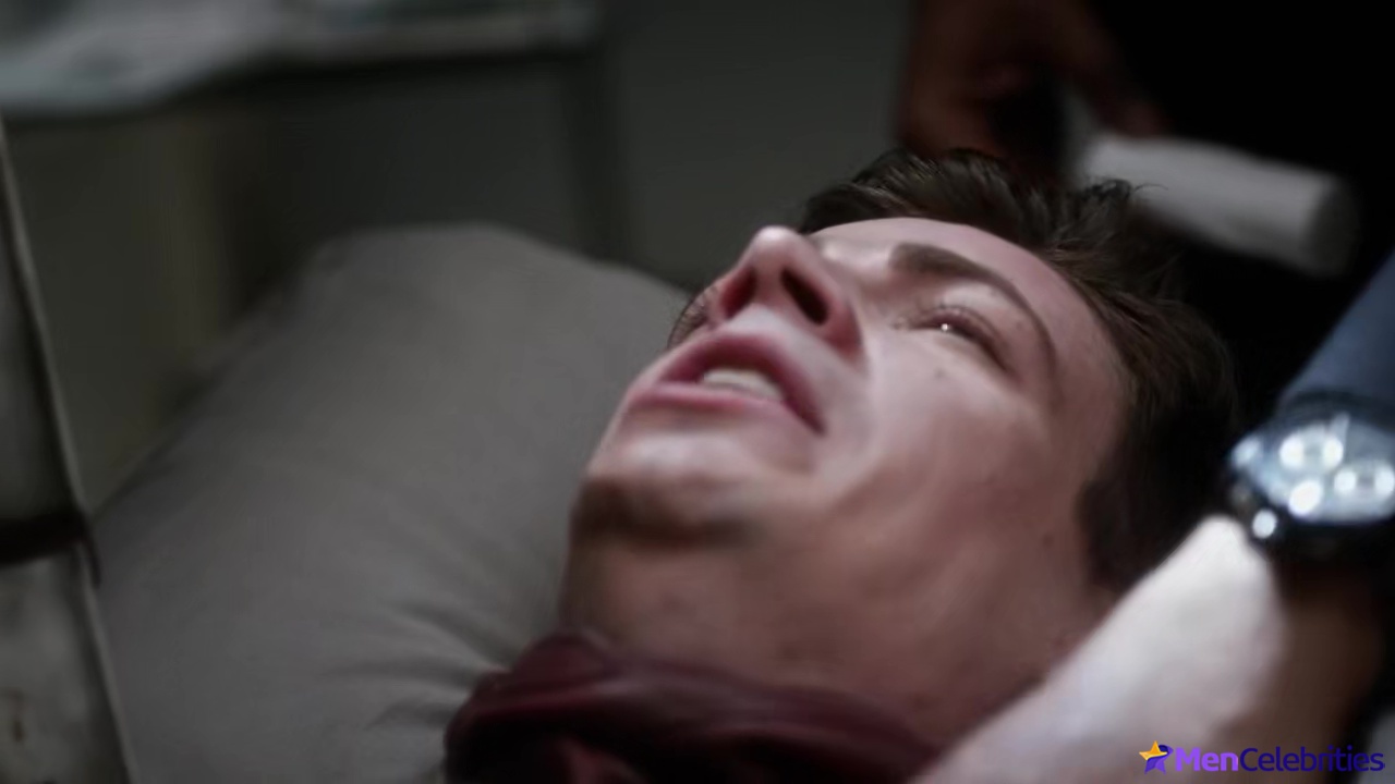 Grant Gustin shirtless and sexy in The Flash