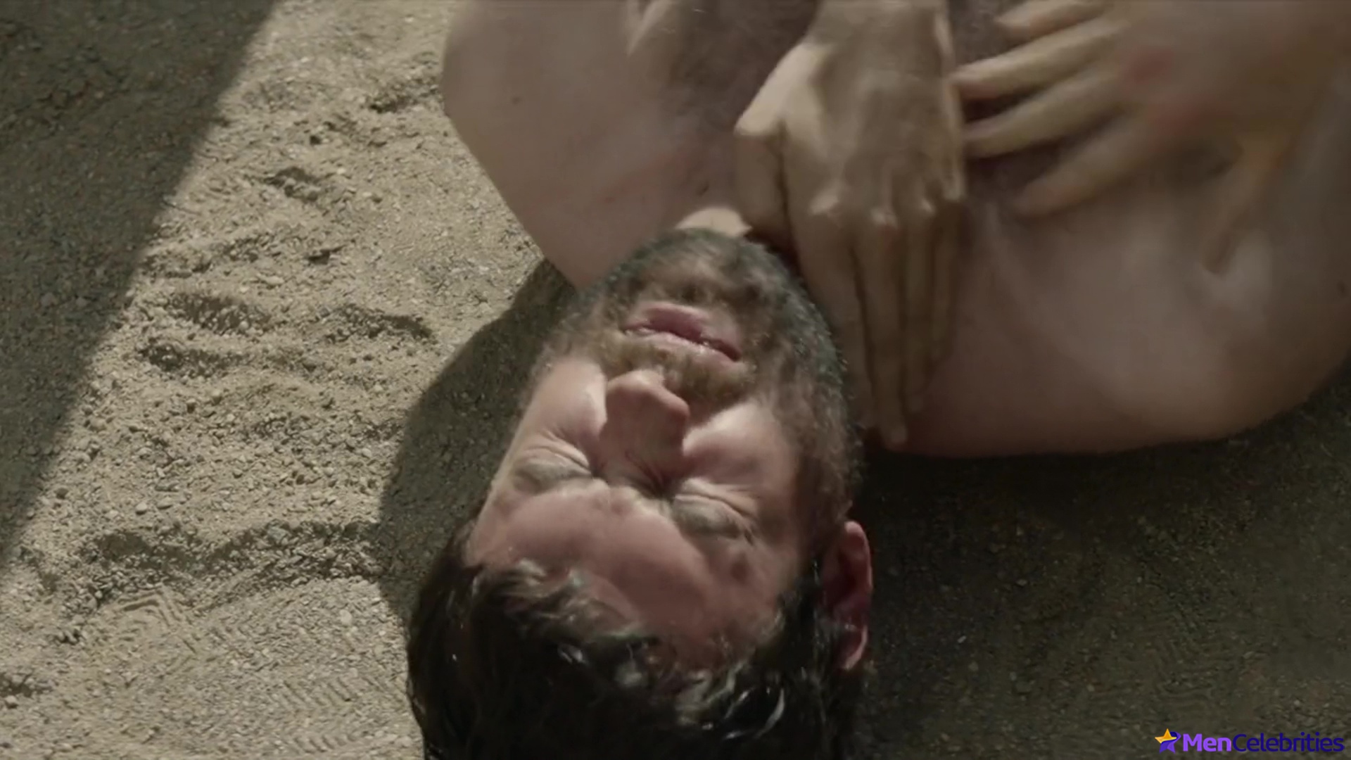 Jack Whitehall shirtless in Bounty Hunters