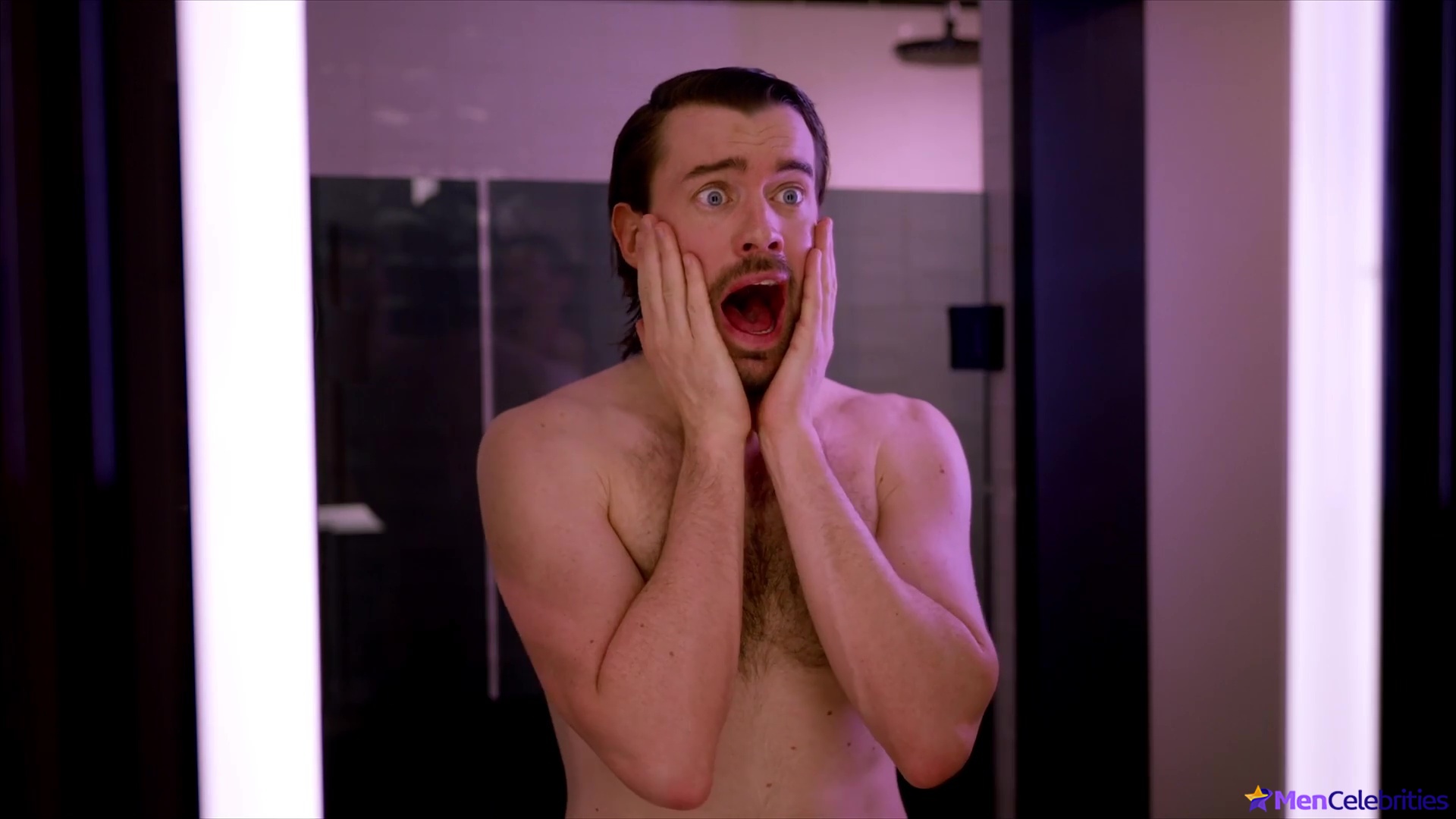 Jack Whitehall shirtless in Jack In Time For Christmas