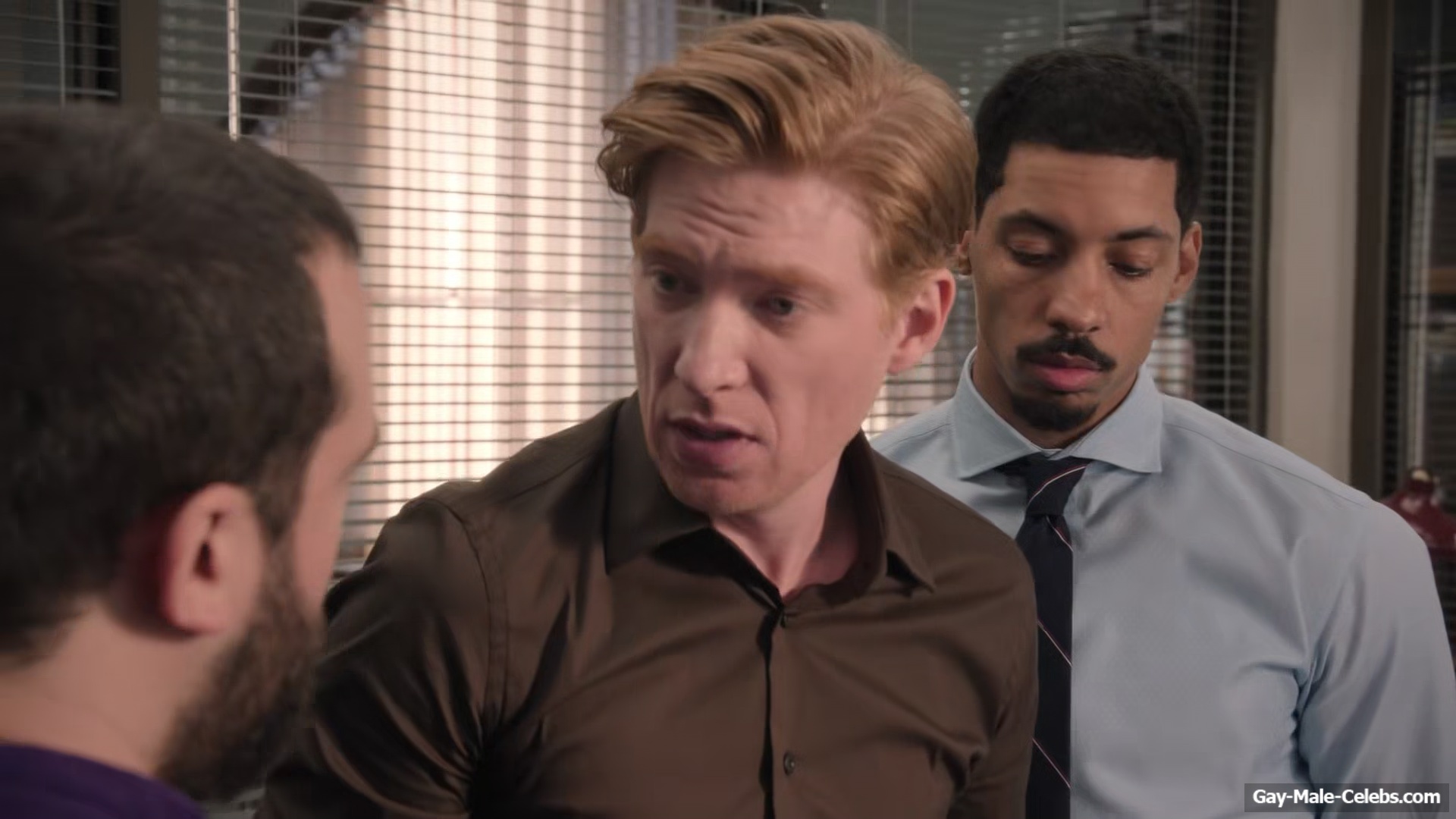 Domhnall Gleeson Bare Butt Scenes in The Paper