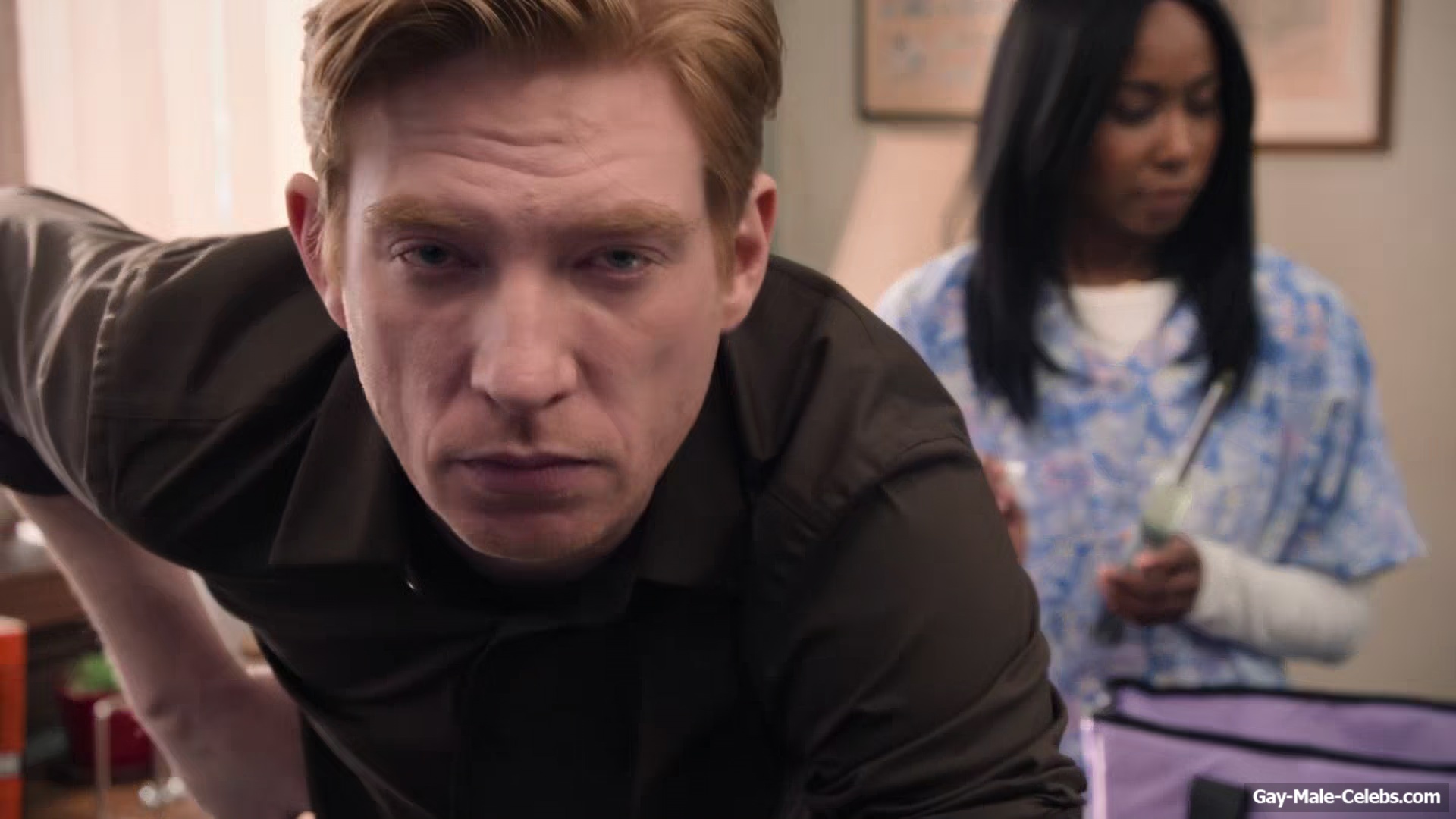 Domhnall Gleeson Bare Butt Scenes in The Paper