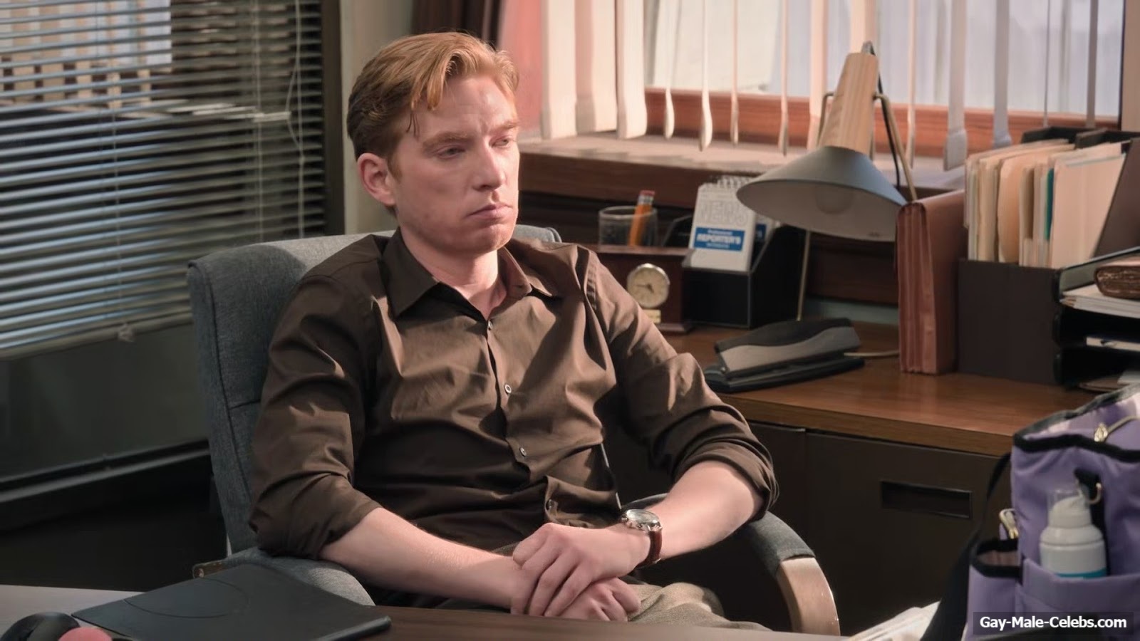 Domhnall Gleeson Bare Butt Scenes in The Paper