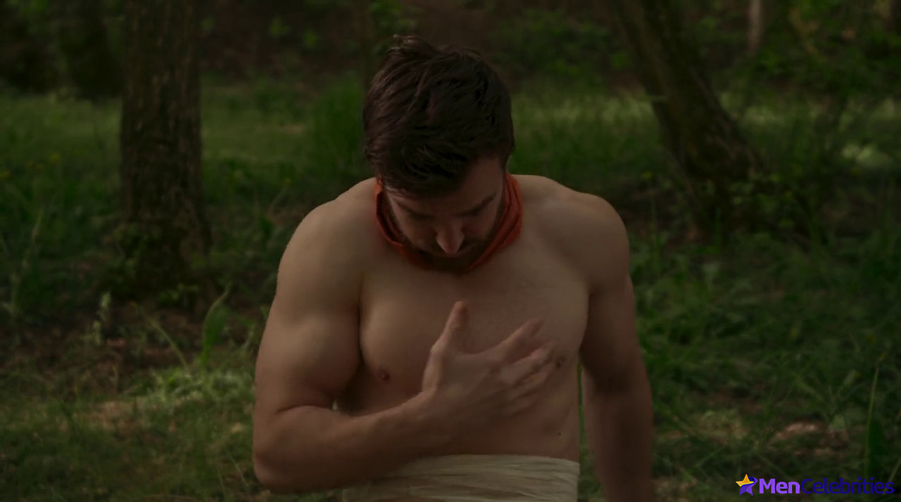 Jake Stormoen shirtless in Love Lost and Found