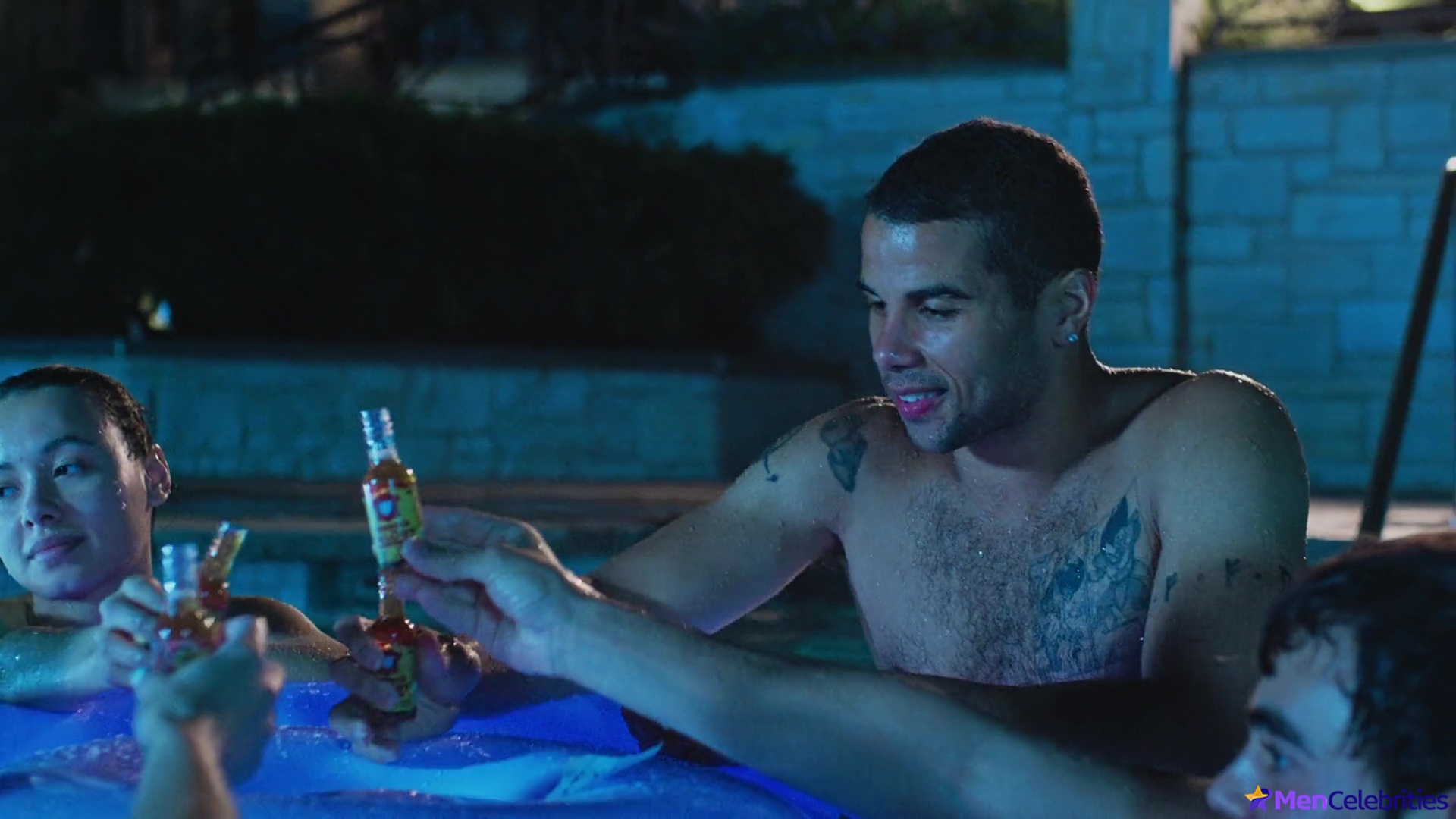 Mason Gooding shirtless and bulge in Pools