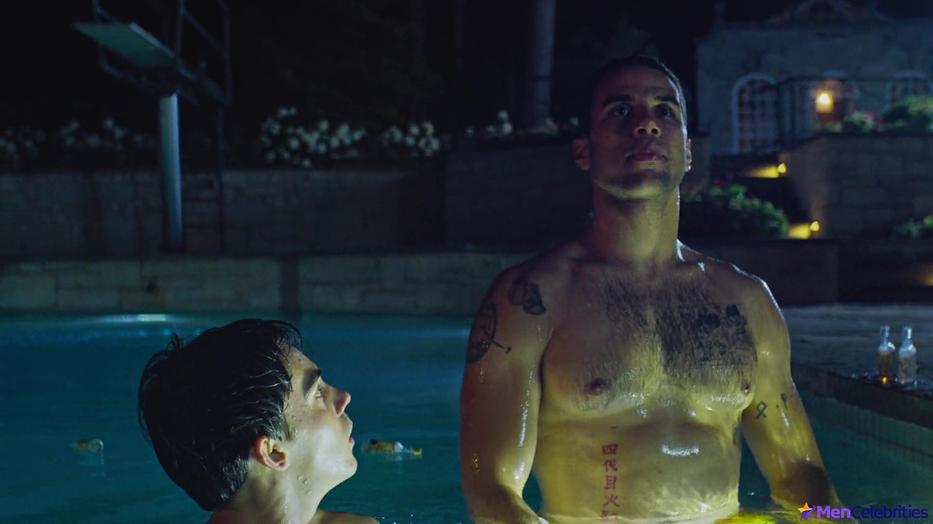 Mason Gooding shirtless and bulge in Pools