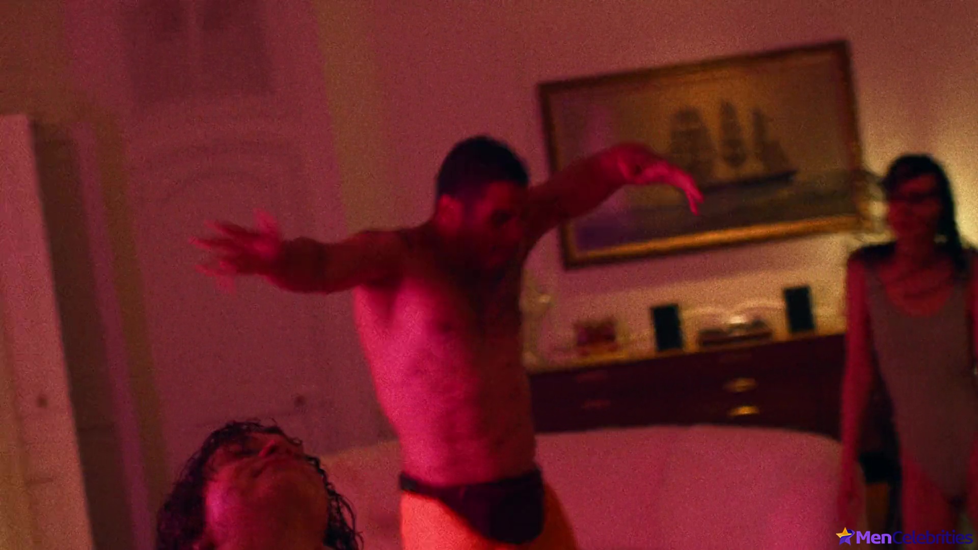 Mason Gooding shirtless and bulge in Pools