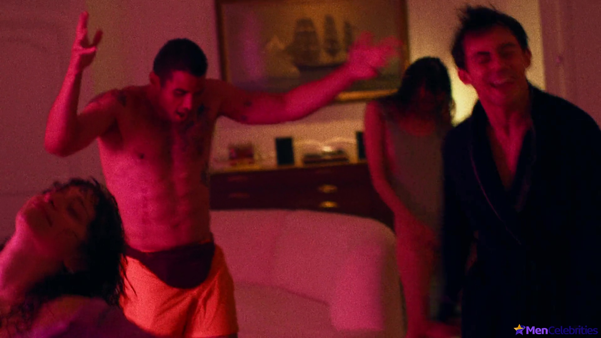 Mason Gooding shirtless and bulge in Pools