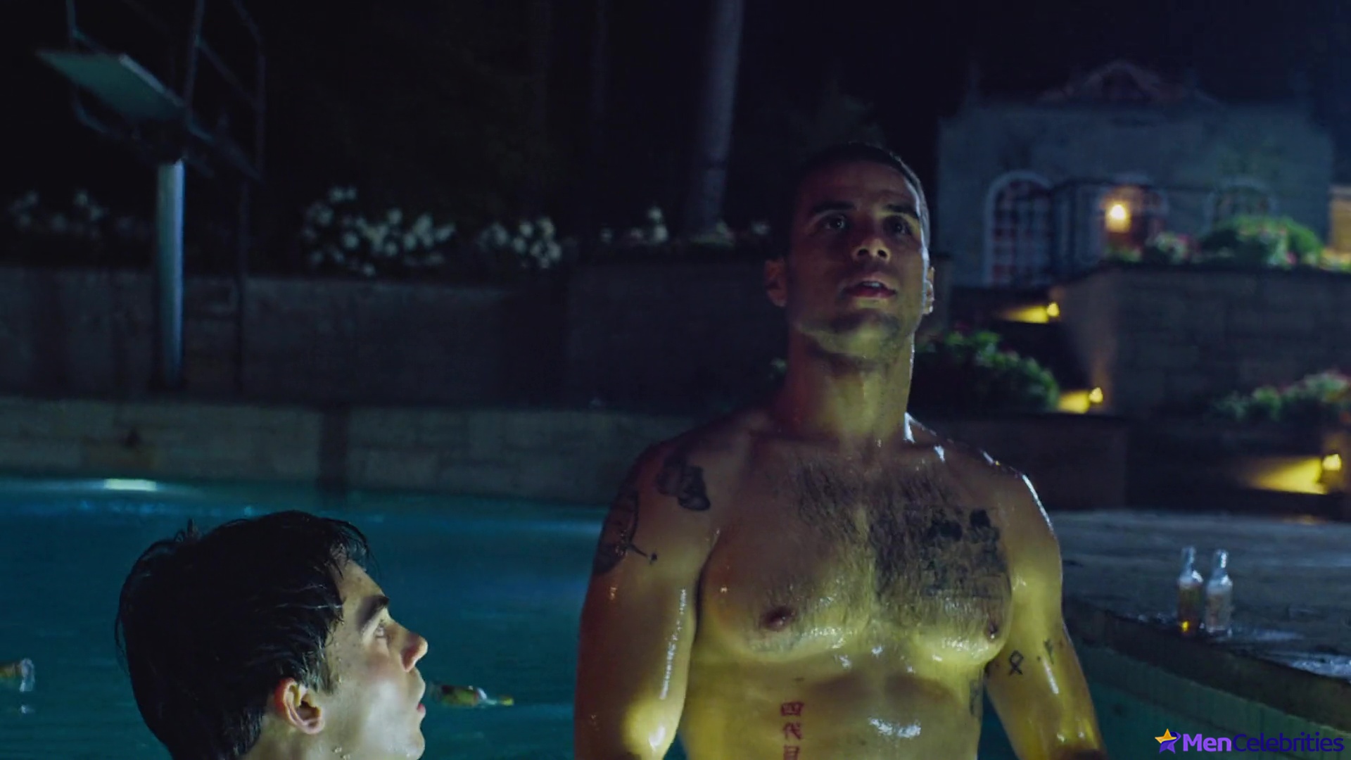 Mason Gooding shirtless and bulge in Pools