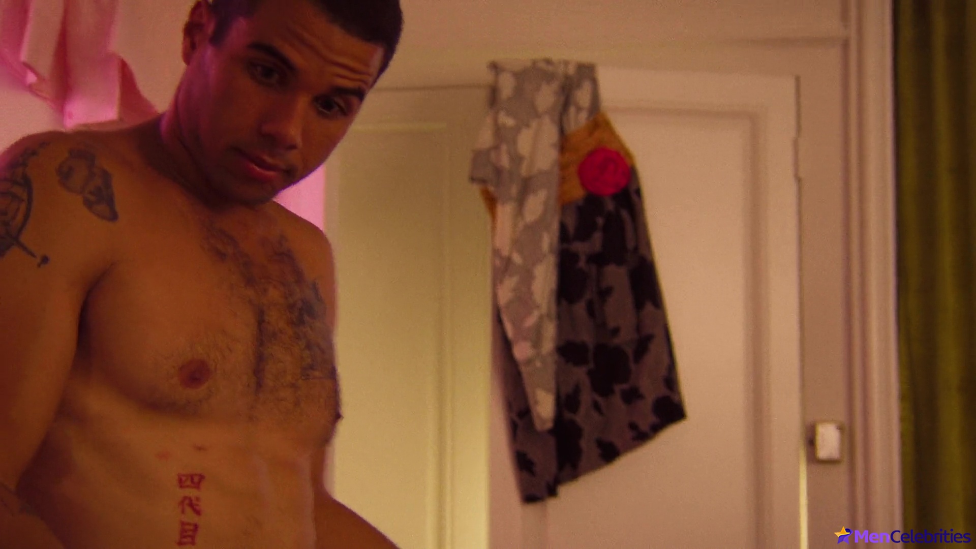 Mason Gooding shirtless and bulge in Pools