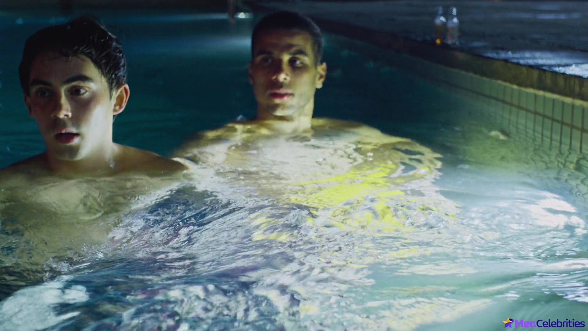 Mason Gooding shirtless and bulge in Pools