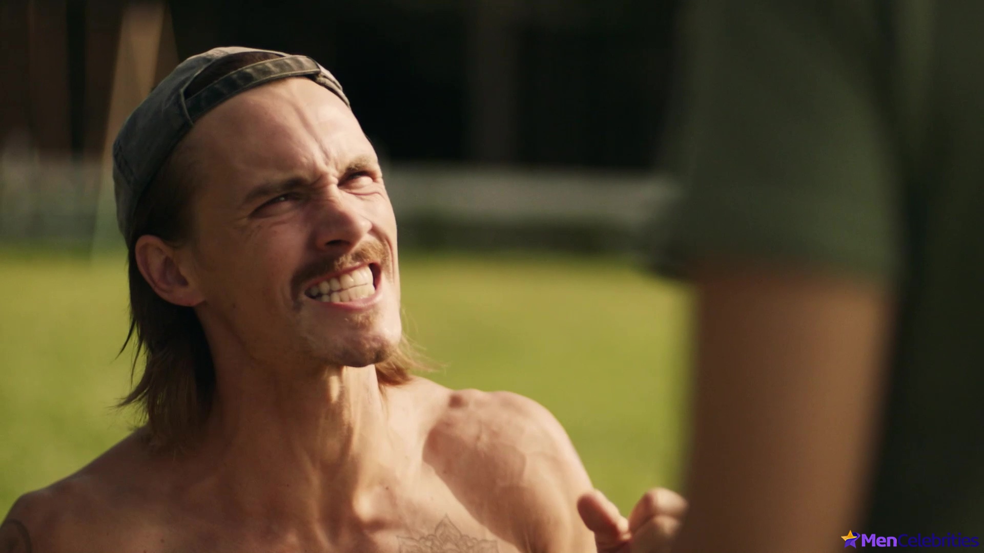 Tom Stevens nude and cock bulge scenes in Moonshine
