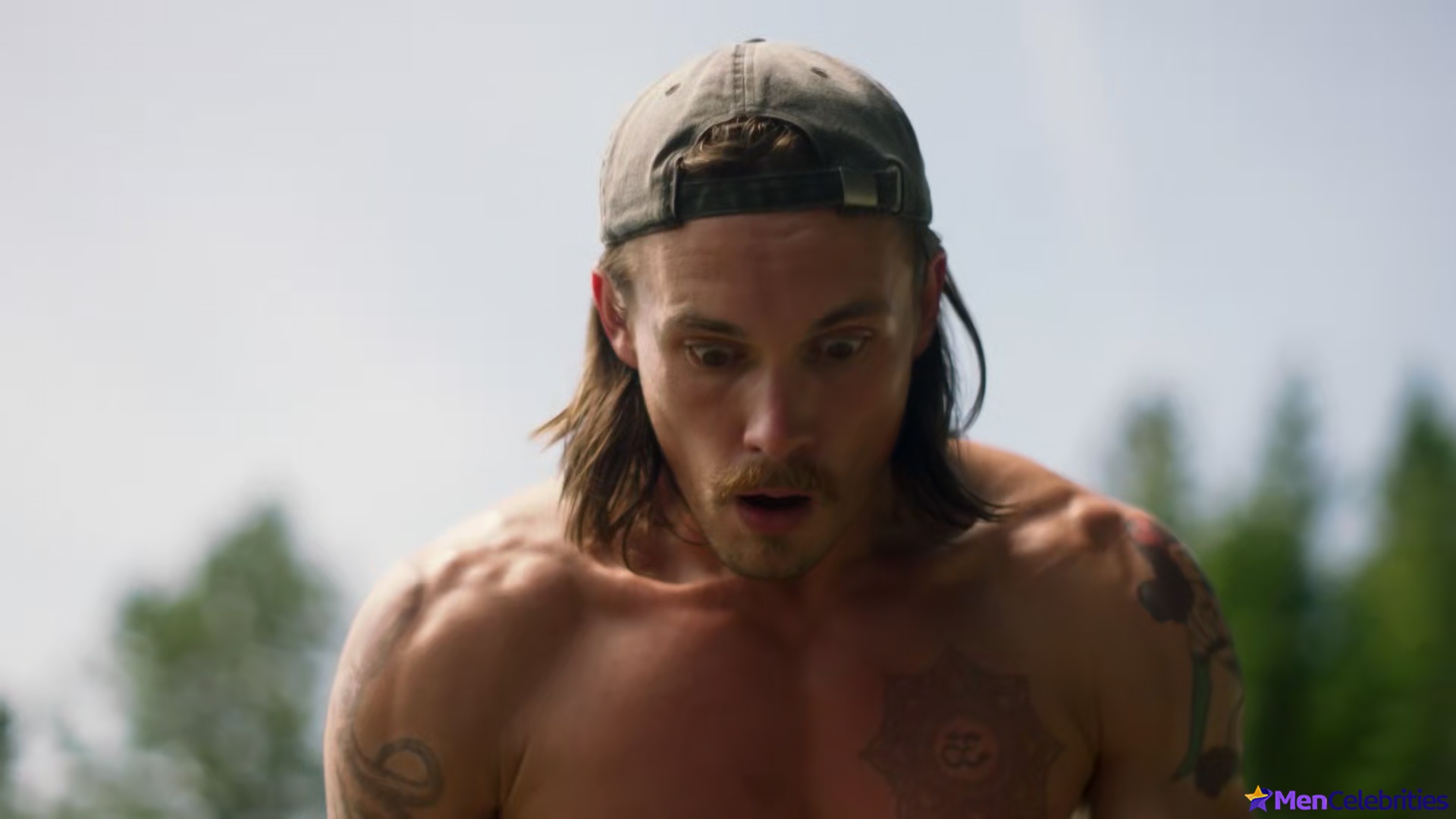 Tom Stevens nude and cock bulge scenes in Moonshine