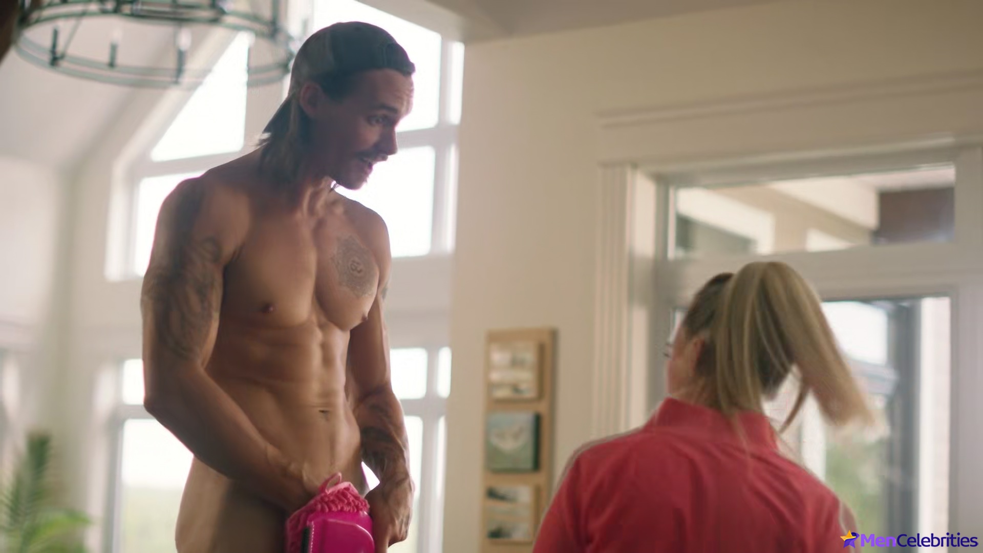 Tom Stevens nude and cock bulge scenes in Moonshine