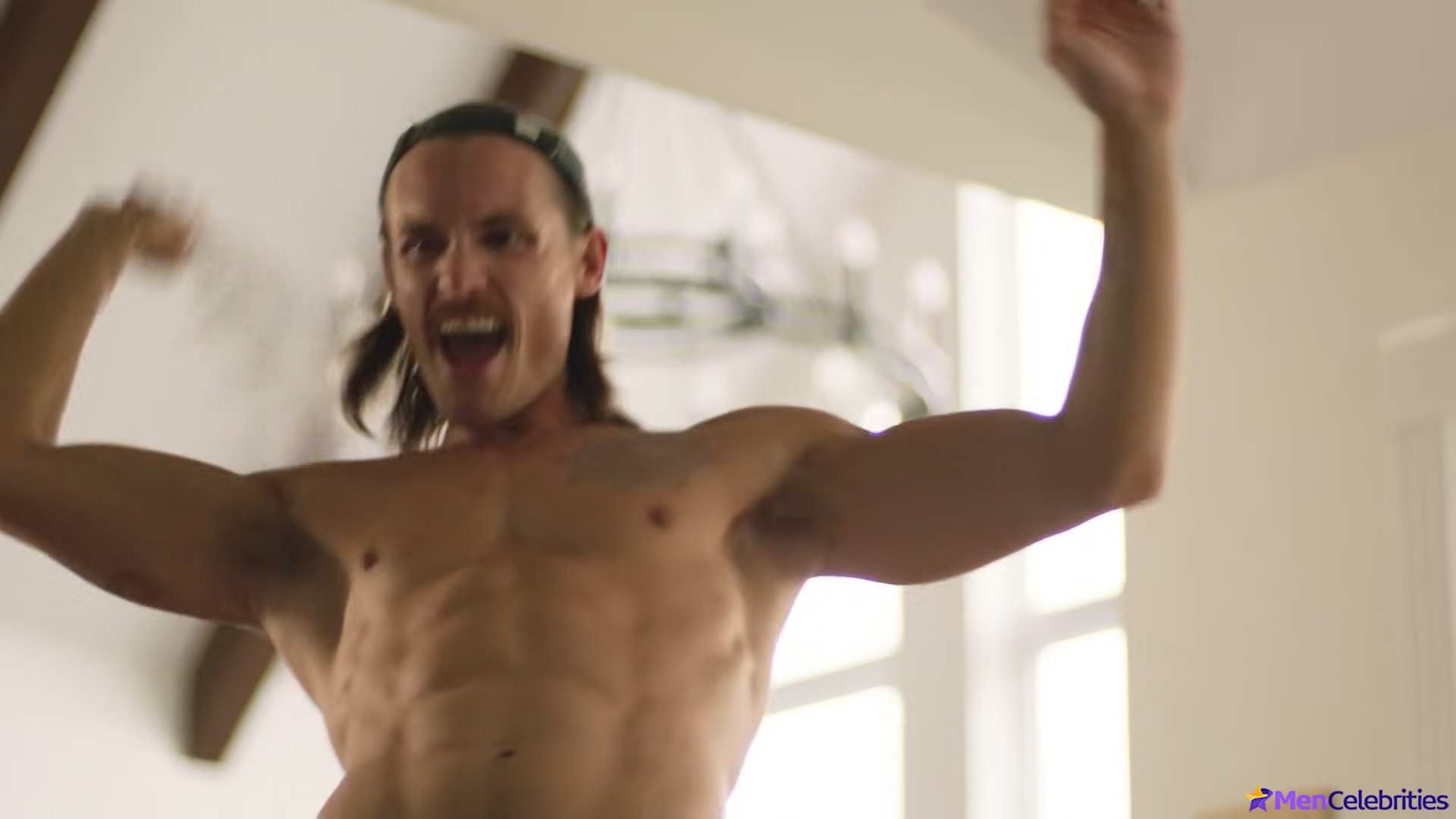 Tom Stevens nude and cock bulge scenes in Moonshine