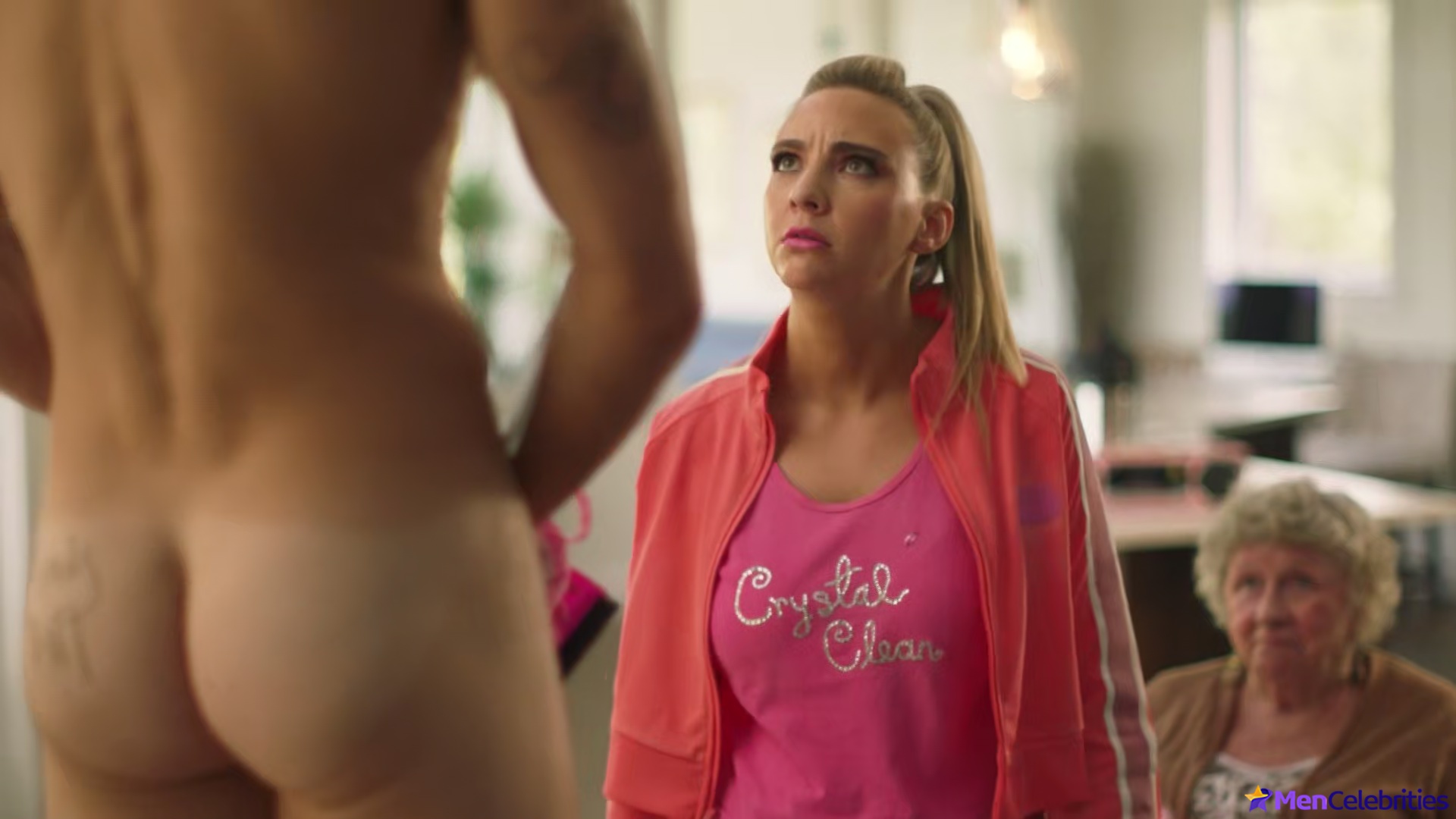 Tom Stevens nude and cock bulge scenes in Moonshine
