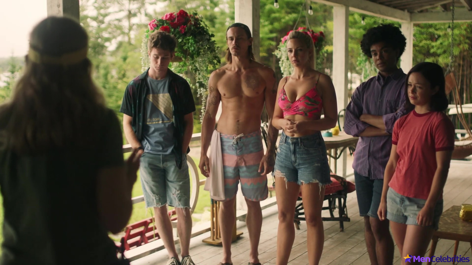 Tom Stevens nude and cock bulge scenes in Moonshine