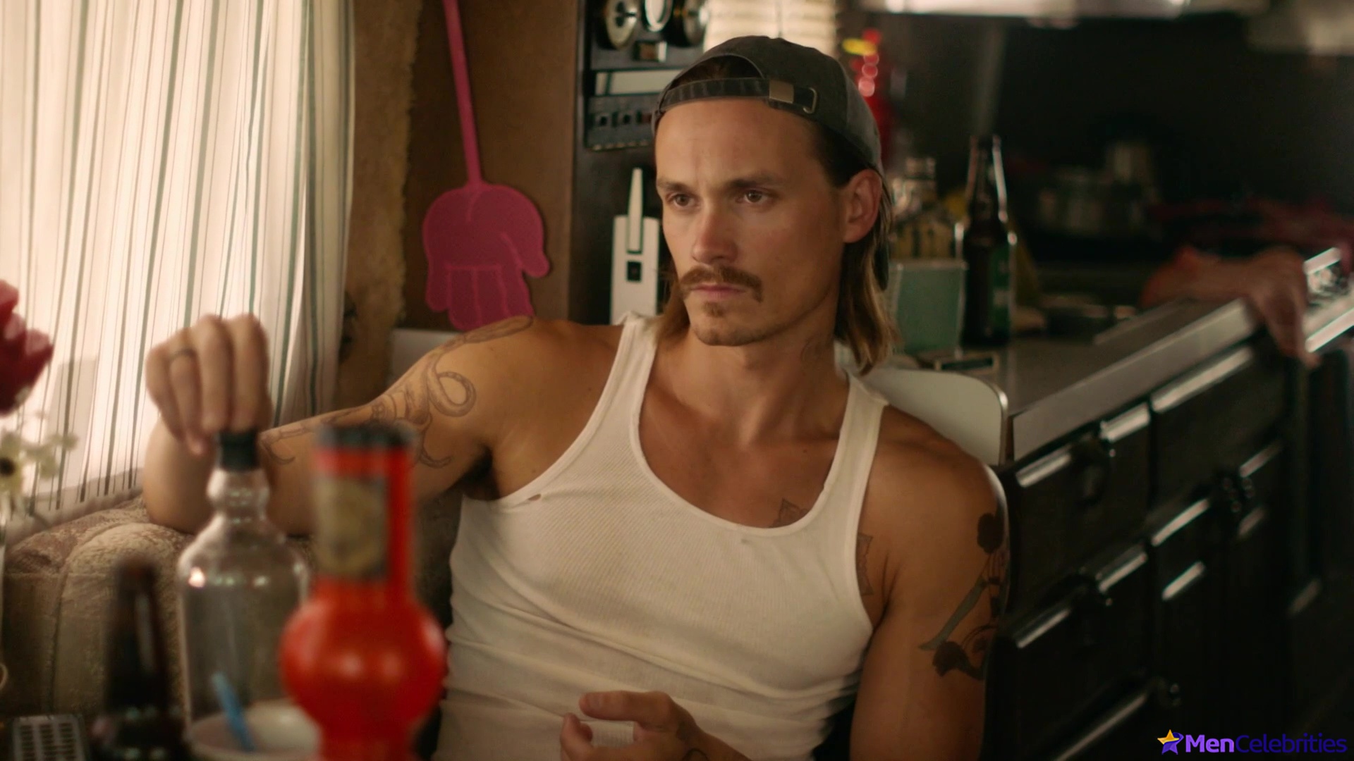 Tom Stevens nude and cock bulge scenes in Moonshine
