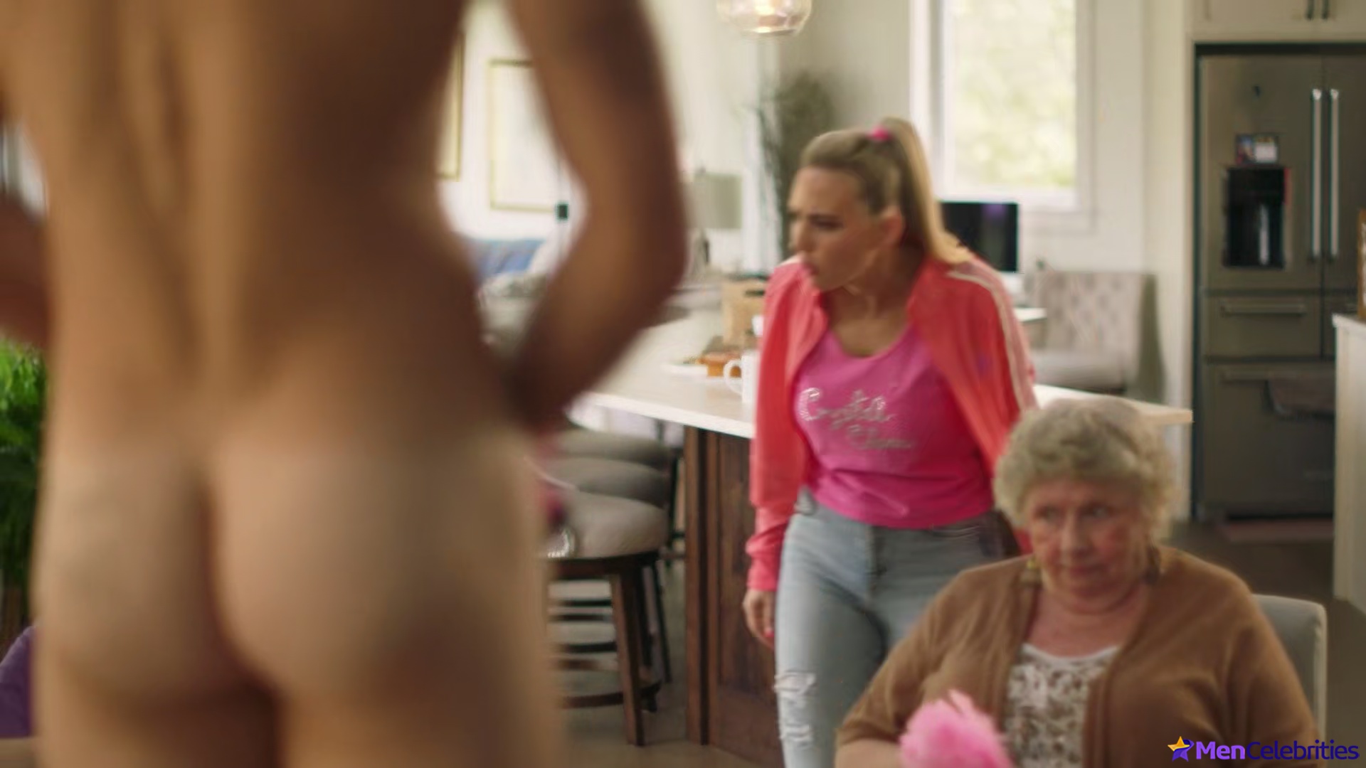 Tom Stevens nude and cock bulge scenes in Moonshine
