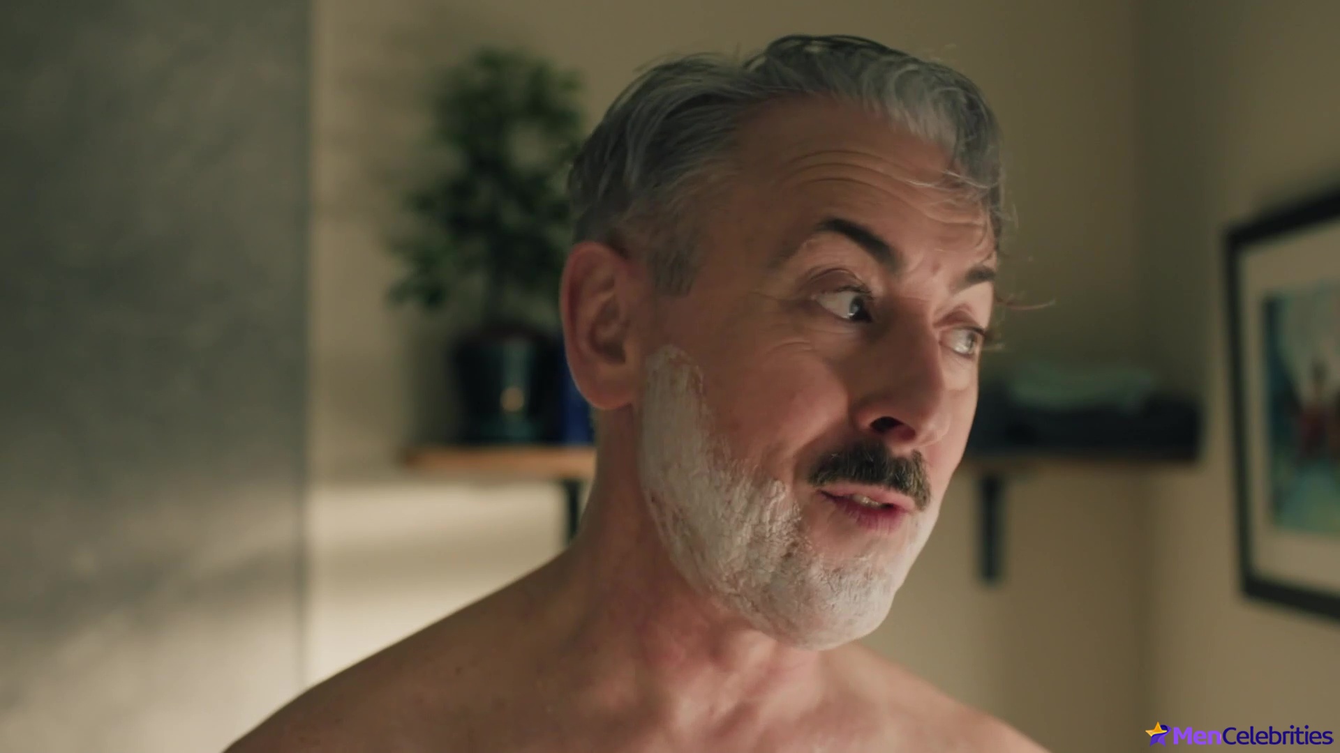 Alan Cumming cock bulge and jerk off scenes in Tip Toe