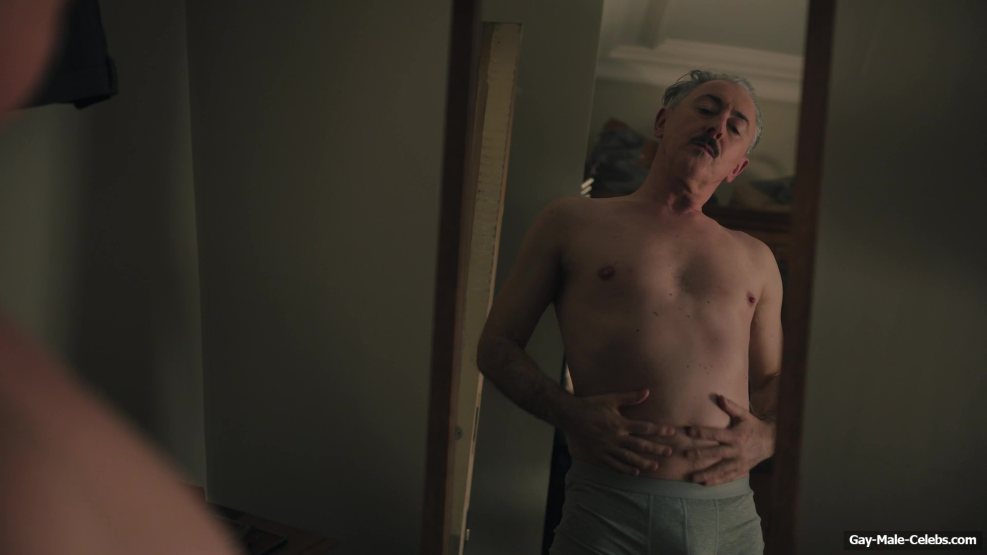 Alan Cumming Jerk Off and Dick Bulge Scenes in Tip Toe