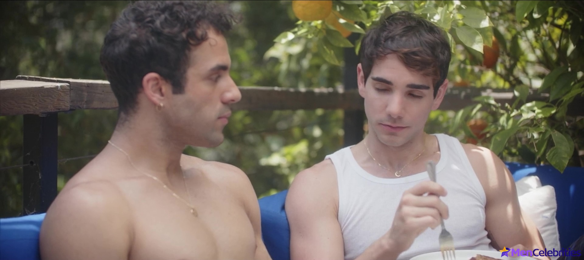 Jason Caceres shirtless in Spark